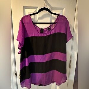 Torrid Colorblock Chiffon Blouse